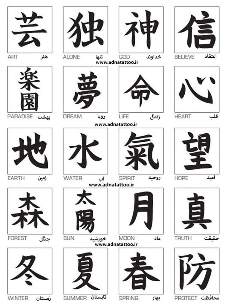 ترجمه ژاپنی فونت تاتو ژاپنی کلمه ژاپنی برای تاتو